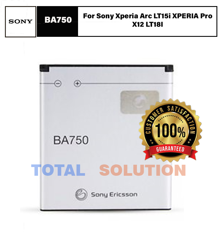 100% Original BA750 Battery For Sony Xperia Arc LT15i XPERIA Pro X12 LT18I