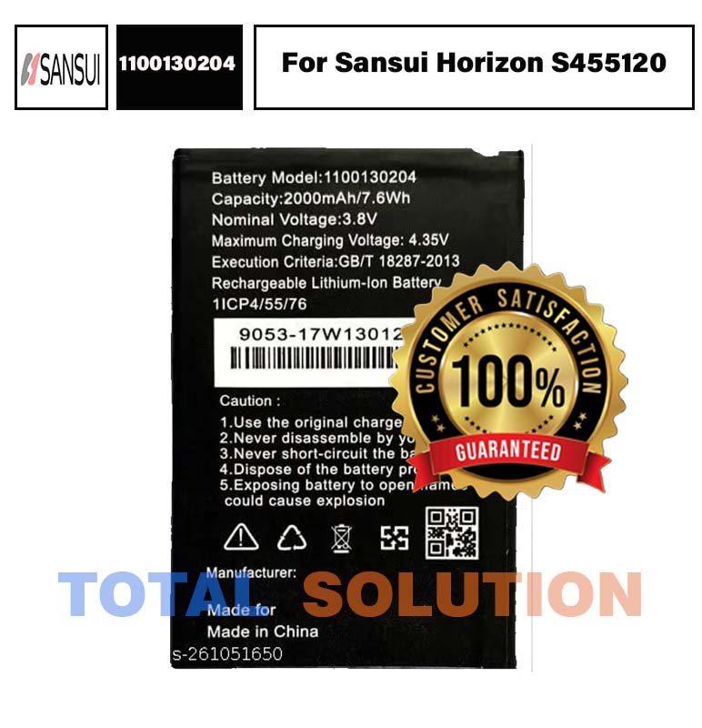 Original SANSUI 1100130204 Battery for Sansui Horizon S455120 with 2000 mAh