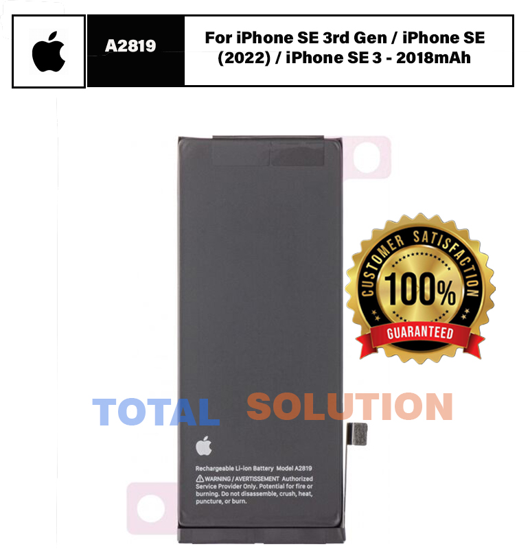 Original Apple A2819 Battery For iPhone SE 3rd Gen) / iPhone SE 3 - 2018mAh apple battery ,