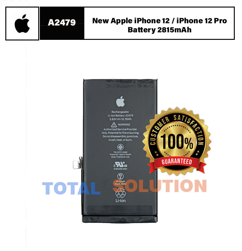 100% Original Brand New Apple iPhone 12 / iPhone 12 Pro Battery 2815mAh with 9 months warranty.