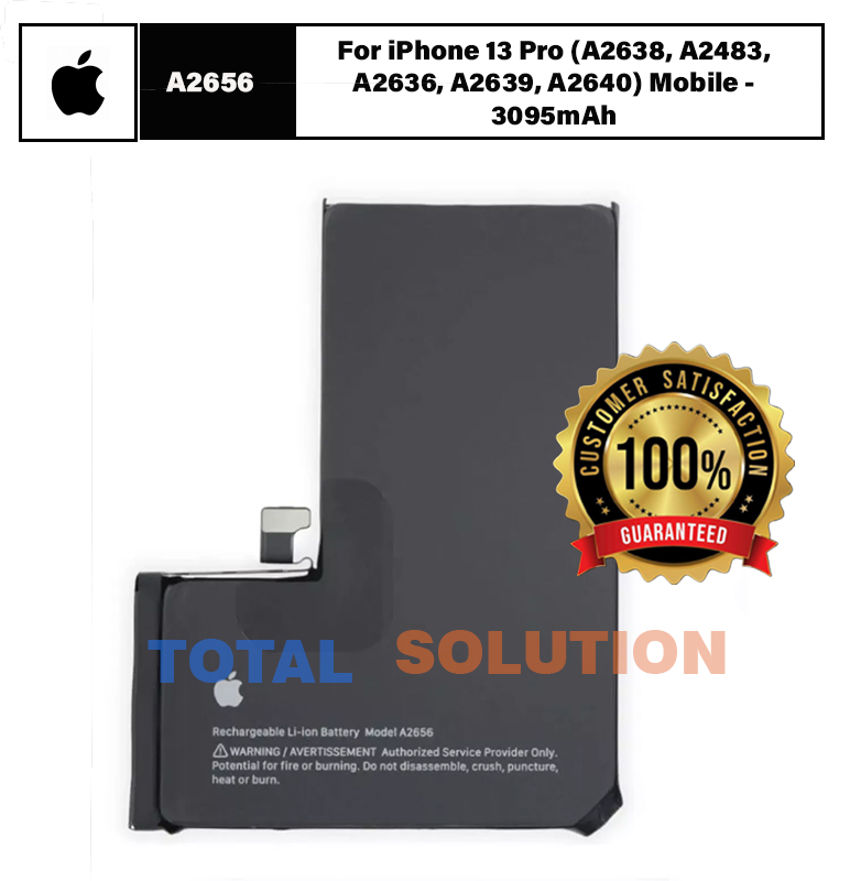 Original Apple A2656 Battery For iPhone 13 Pro (A2638, A2483, A2636, A2639, A2640) Mobile - 3095mAh