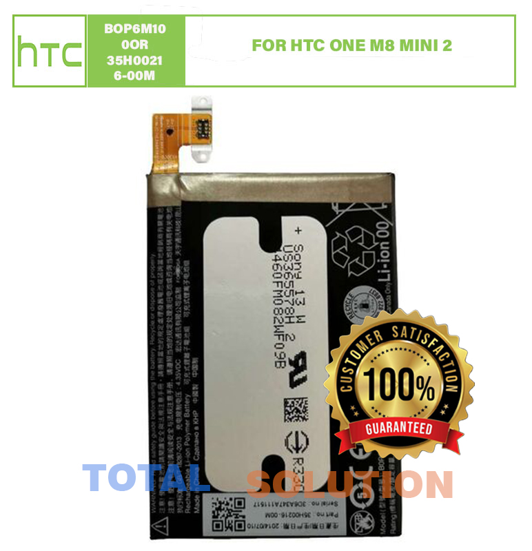 100% ORIGINAL  BOP6M100OR 35H00216-00M  INTERNAL BATTERY FOR HTC ONE M8 MINI 2 With 2100mAh