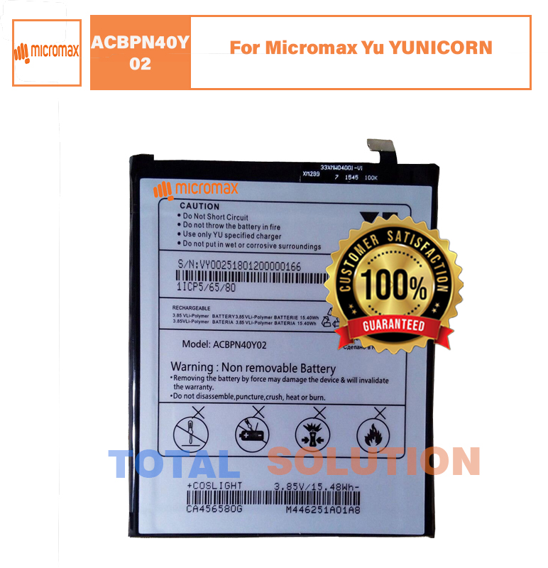 Micromax YU5530 Micromax ACBPN40Y02 Micromax Battery for Micromax Yu YUNICORN Mobile Battery
