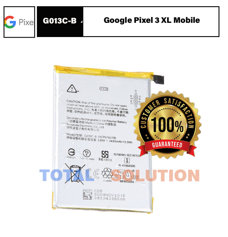 Original  Google Battery G013C-B for Google Pixel 3 XL Mobile G013CB - 3430mAh