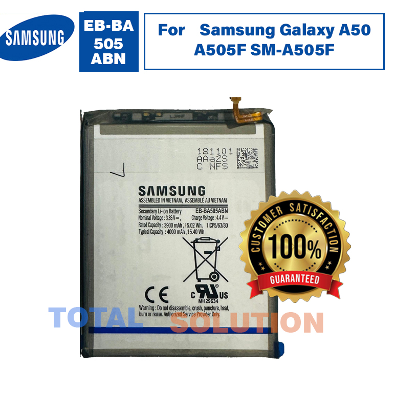 100% Original Brand New Samsung EB-BA505ABN Samsung  Battery For Samsung Galaxy A50 4000mAh 6 months warranty Mobile Battery