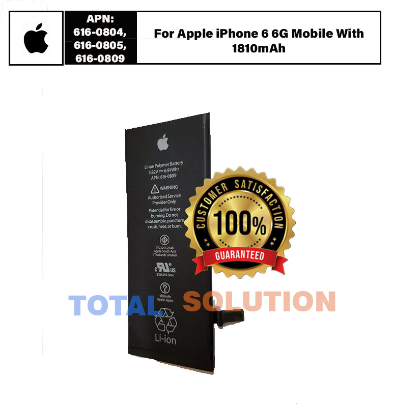 100% Brand new Original  iPhone Battery   APN: 616-0804, 616-0805, 616-0809 Battery For Apple iPhone 6 6G Mobile With 1810mAh  mobile battery