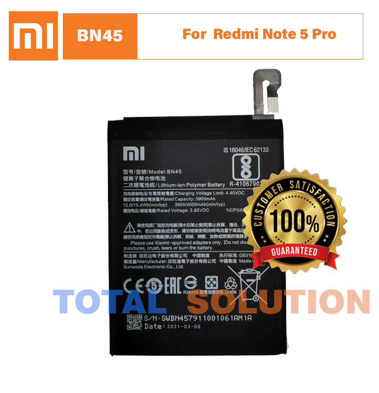New Original  Redmi  battery Mi BN45  for Mi Redmi Note 5 Pro Redmi  mobile Mobile Battery