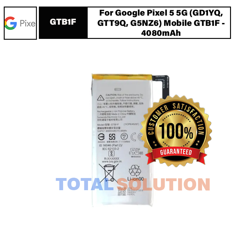 Original Google Pixel Battery - GTB1F For Google Pixel 5 5G (G5NZ6) Mobile - 4080mAh