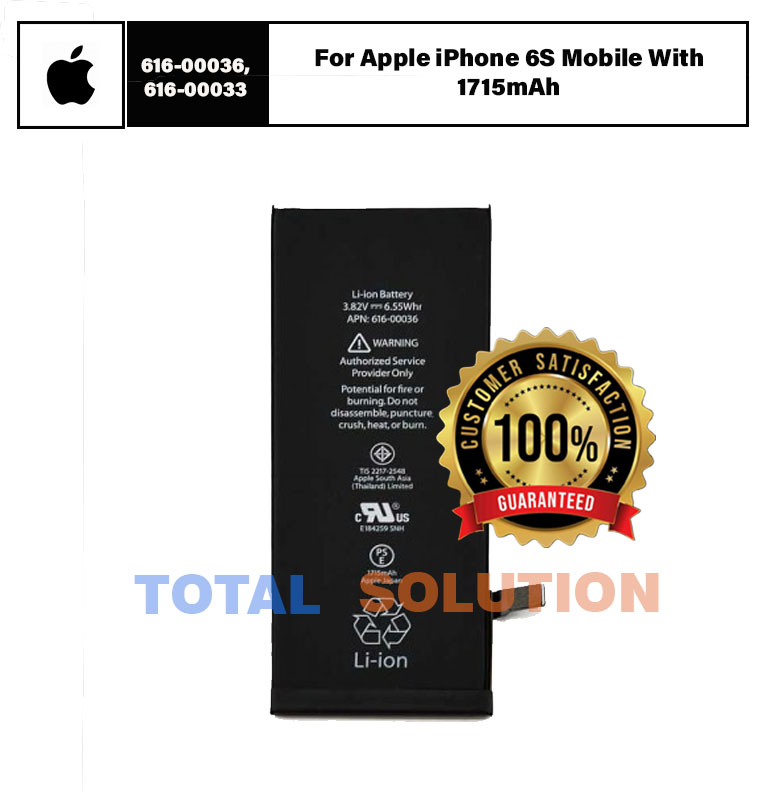 Original BRAND NEW iPhone Battery   616-00036, 616-00033 For Apple iPhone 6S Mobile With 1715mAh,