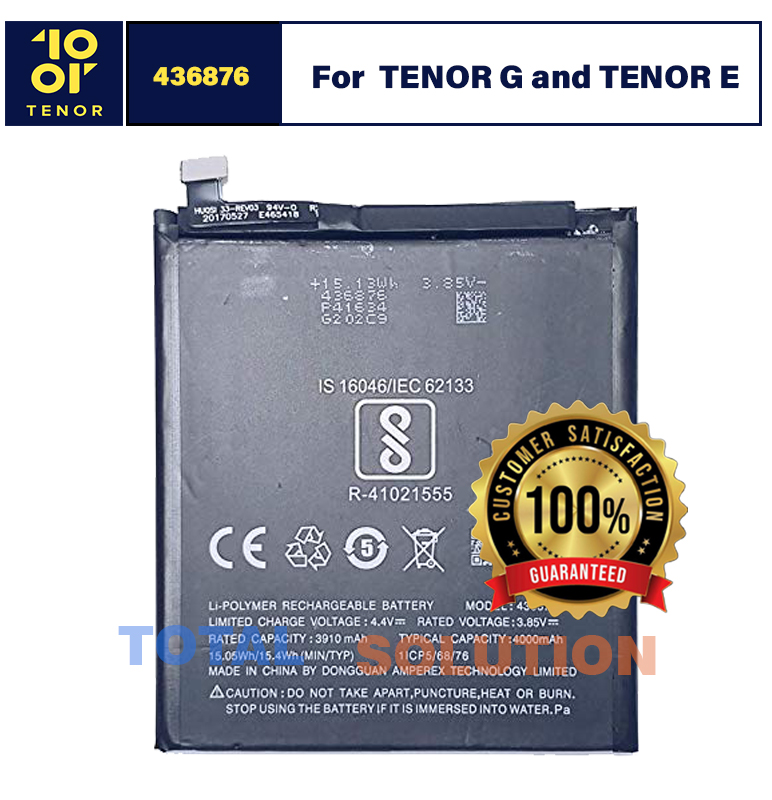 ORIGINAL  BRAND NEW  TENOR 10.or E (TENOR E) MOBILE BATTERY TENOR 436876 - 4000mAh