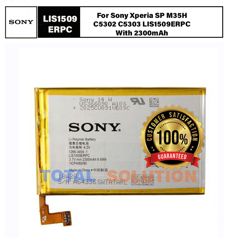 100% Original Battery For Sony Xperia SP M35H C5302 C5303 LIS1509ERPC With 2300mAh