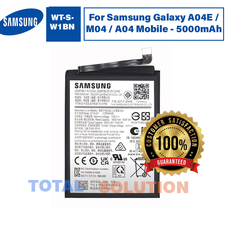 Original Samsung WT-S-W1 Battery For Samsung Galaxy A04E / M04 / A04 Mobile - 5000mAh
