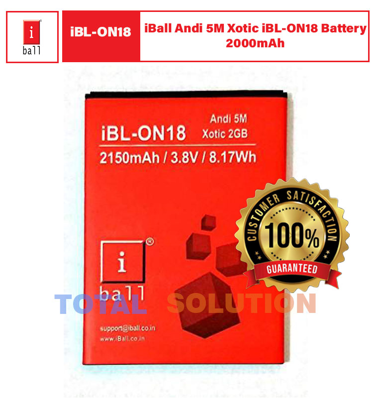 Original iBall Andi 5M Xotic iBL-ON18 Battery with 2000 mAh and 6 months guarantee.
