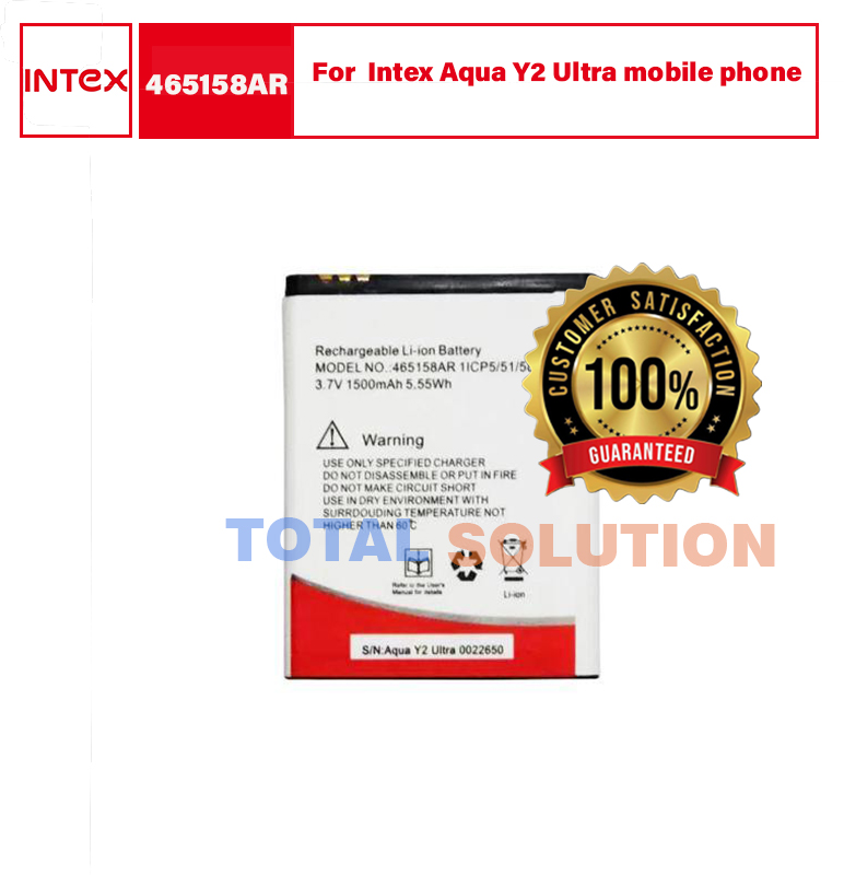 Intex 465158AR Battery for Intex Aqua Y2 Ultra mobile phone with 1500 mAh & 3 months dealer warranty