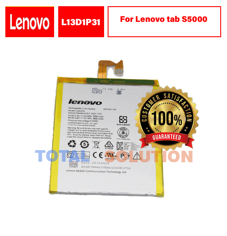 100% Original L13D1P31 Battery For Lenovo Tab S5000, Lenovo Tab A7-50 A3500 - 3450mAh