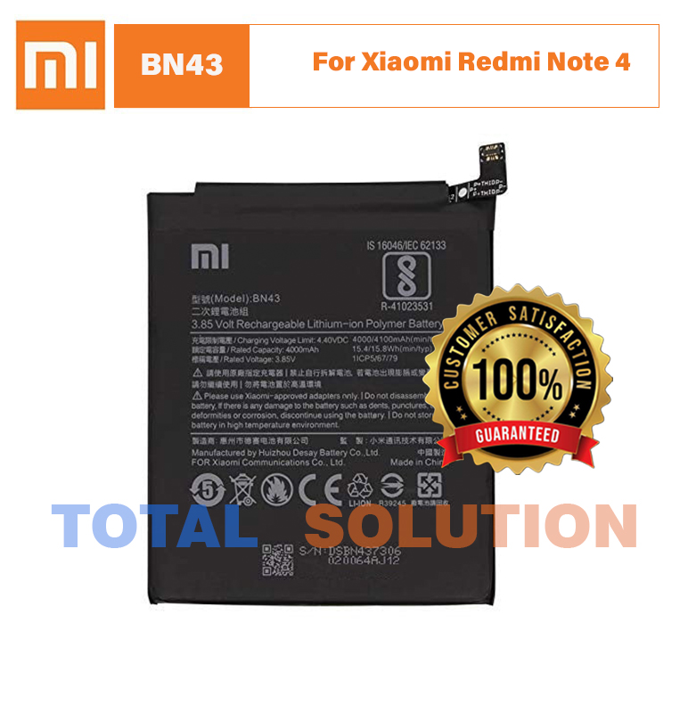 Original  Brand New Xiaomi Mi Redmi Note 4 Redmi Battery Redmi BN43 - 4100mAh