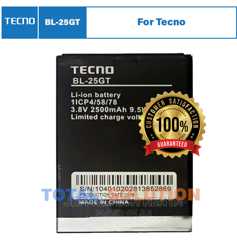 Tecno BL-25GT Battery with 2500 mAh