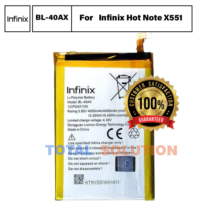 NEW Original Infinix BL-40AX Battery for Infinix Hot Note X551 Mobile