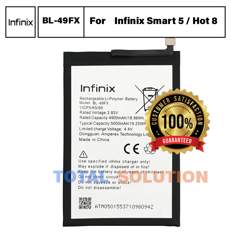 Original Infinix Smart 5 / Hot 8 Battery BL-49FX - 5000mAh