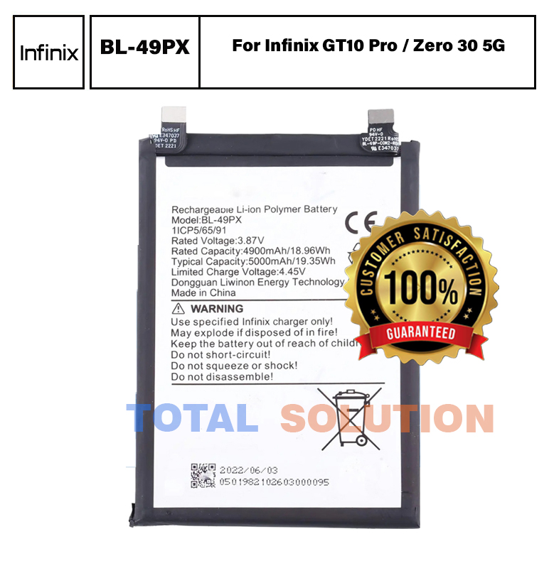100% Original Brand New Infinix Zero 30 5G BL-49PX Battery 5000mAh 9 months warranty