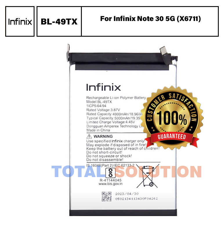 Original Infinix Note 30 5G (X6711) Battery BL-49TX - 5000mAh