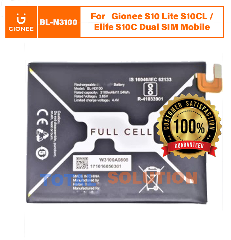 Original Gionee S10 Lite Battery BL-N3100 - 3100mAh