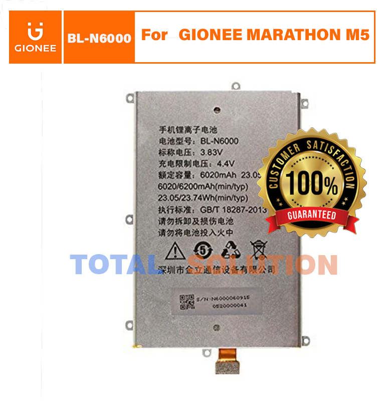 ORIGINAL GIONEE BL-N6000 BATTERY FOR GIONEE MARATHON M5 MOBILE WITH 6020mAh
