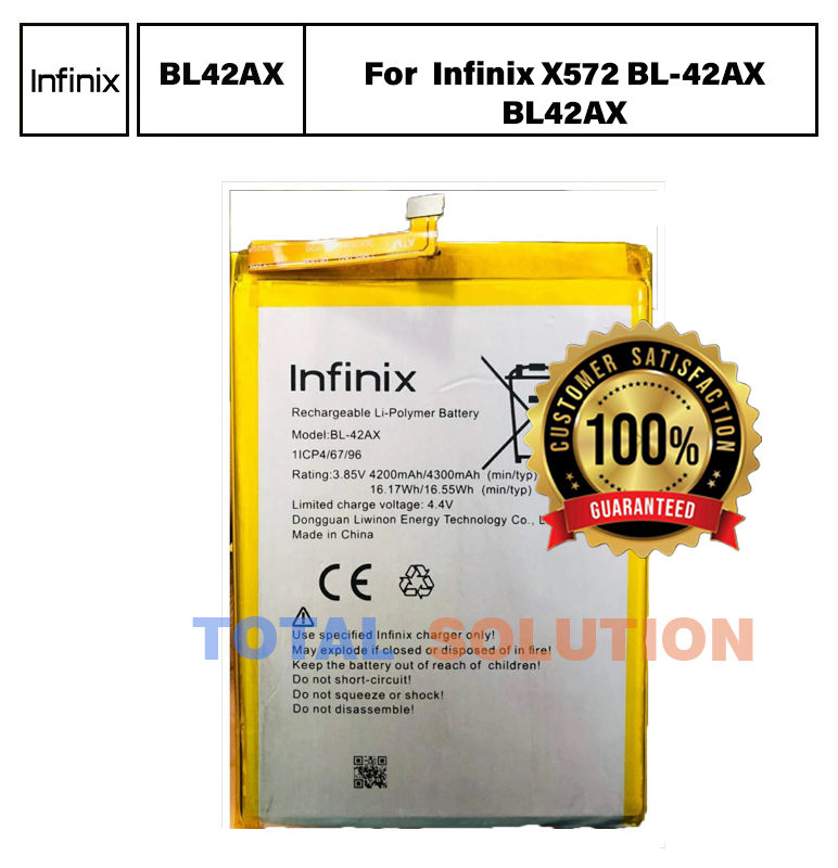 100% Original Brand New Infinix Note 4 X572 BL-42AX BL42AX Battery 4300mAh 6 months warranty