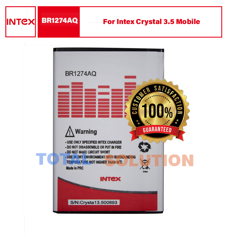 Original BR1274AQ Battery For Intex Crystal 3.5 Mobile - 1250mAh