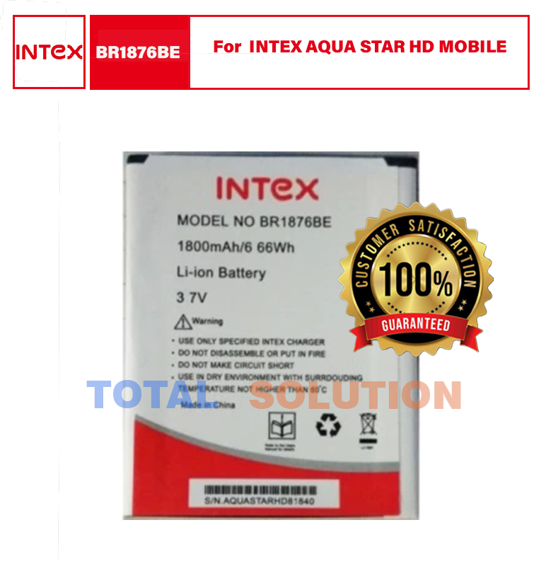 INTEX AQUA STAR HD MOBILE BATTERY BR1876BE 1800mAh