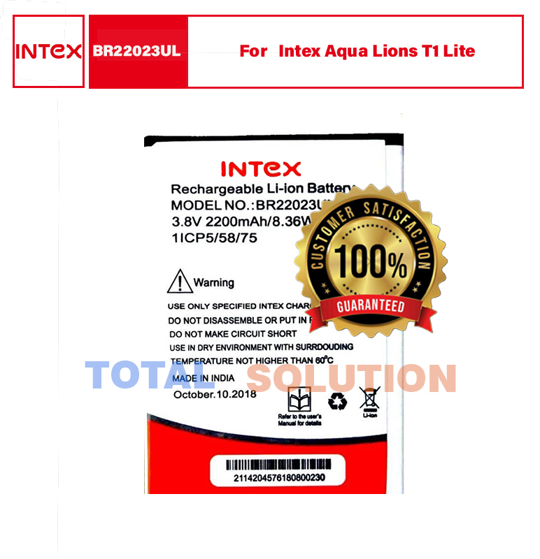 Original BR22023UL Battery For Intex Aqua Lions T1 Lite 2200mAh