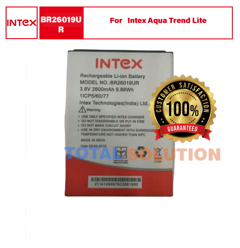 Intex BR26019UR Battery for Intex Aqua Trend Lite with 2600 mAh