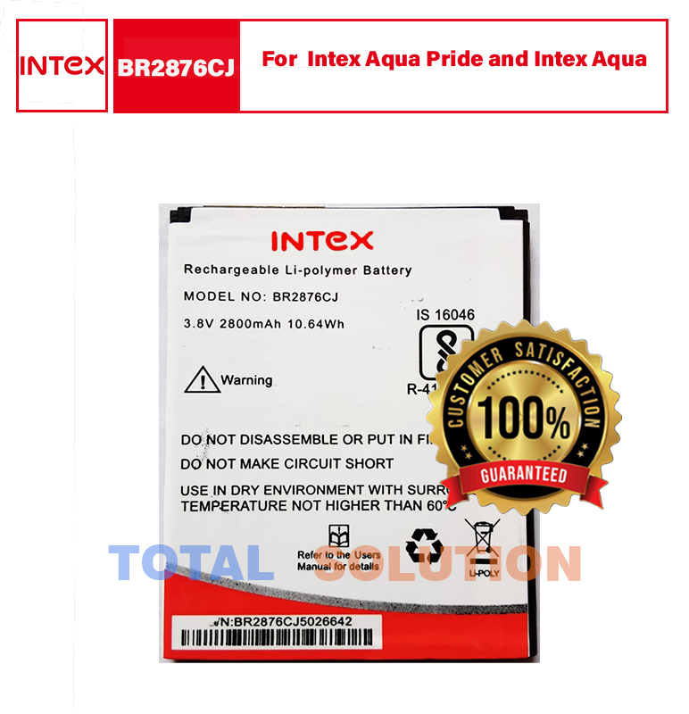Original  Intex BR2876CJ Battery For Intex Aqua Pride and Intex Aqua Strong 5.1 Mobiles 2800mAh