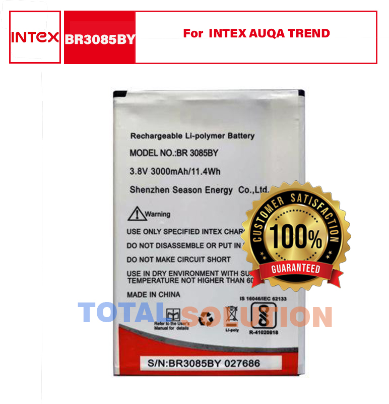 ORIGINAL BR3085BY BATTERY FOR INTEX AUQA TREND MOBILE WITH 3000mAh