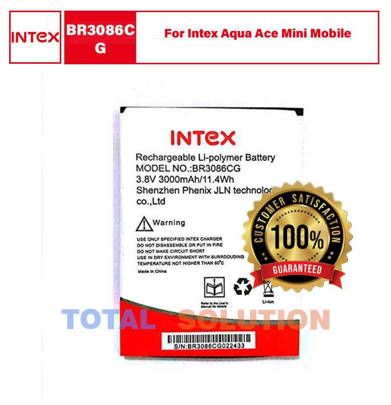 New Intex BR3086CG battery for Intex Aqua Ace Mini with 3000 mAh