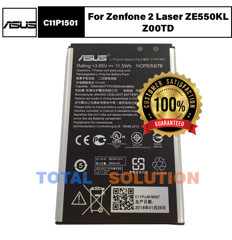 Original Asus C11P1501 Battery For Zenfone 2 Laser ZE550KL Z00TD With 3000mAh