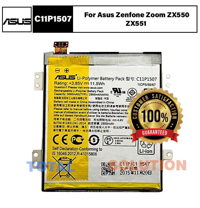 Original C11P1507 Battery For Asus Zenfone Zoom ZX550 ZX551 - 3000mAh