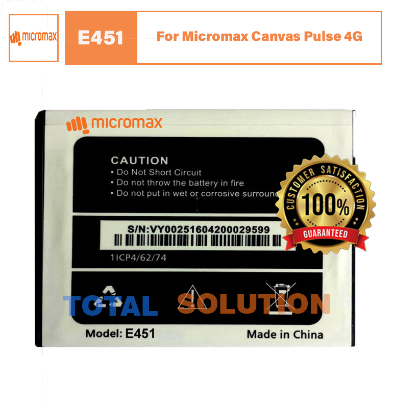 Original Micromax Canvas Pulse 4G E451 Battery with 2250 mAh
