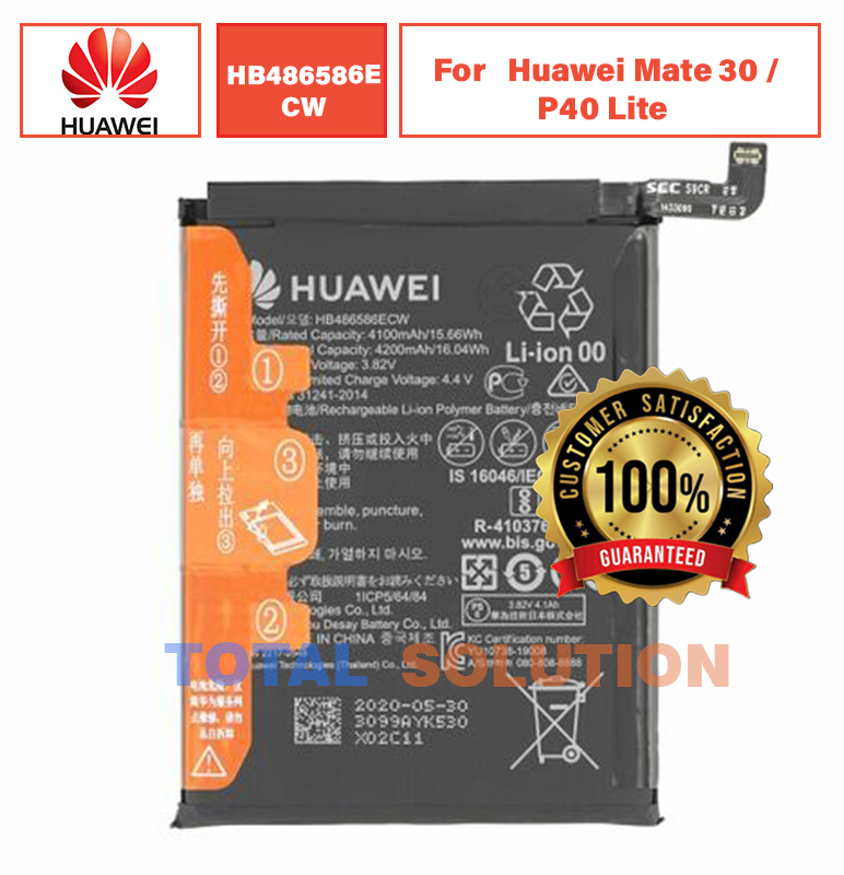 Original Huawei HB486586ECW Battery For Huawei Mate 30 / P40 Lite Mobile - 4200mAh