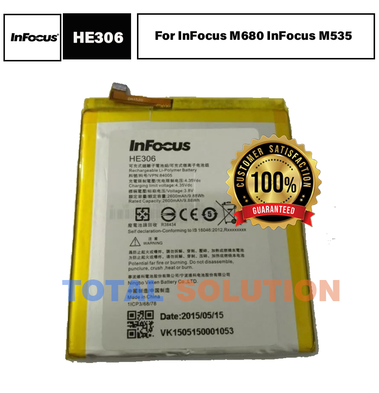 Original InFocus HE306 Battery For InFocus M680 InFocus M535 - 2600mAh