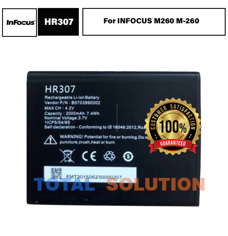 ORIGINAL INFOCUS HR307 BATTERY FOR INFOCUS M260 M-260 With 2000mAh