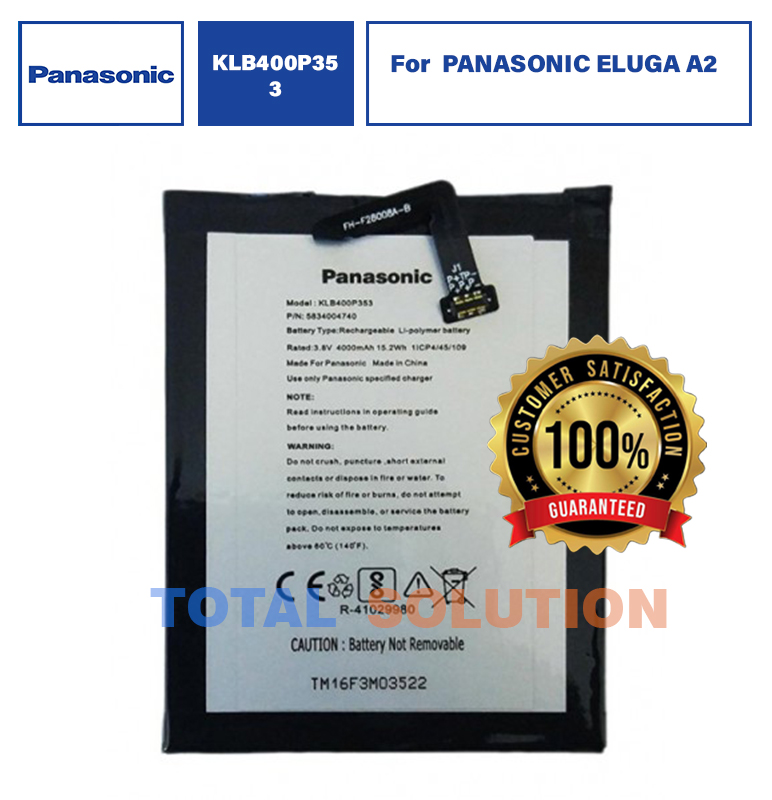 Original KLB400P353 BATTERY FOR PANASONIC ELUGA A2