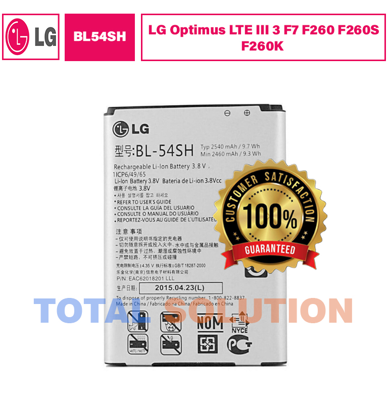 Original LG BL-54SH BL54SH Battery For LG Optimus LTE III 3 F7 F260 F260S F260K