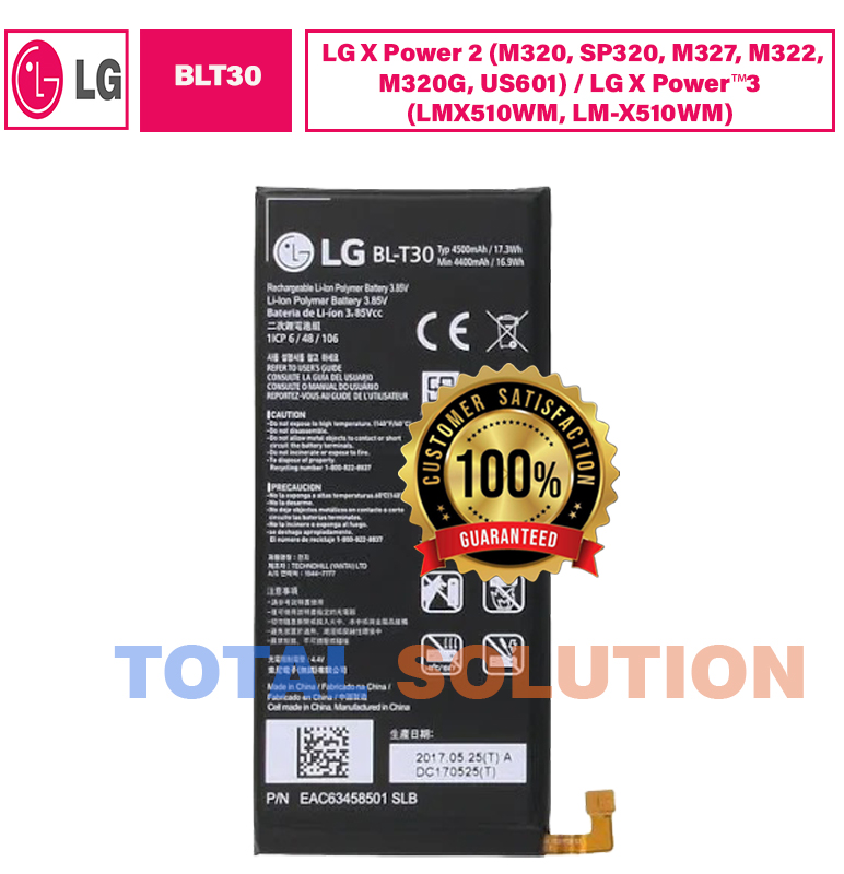 NEW Original LG X Power 2 / LG X Power 3/ LG X Charge™ Battery BL-T30 - 4500mAh