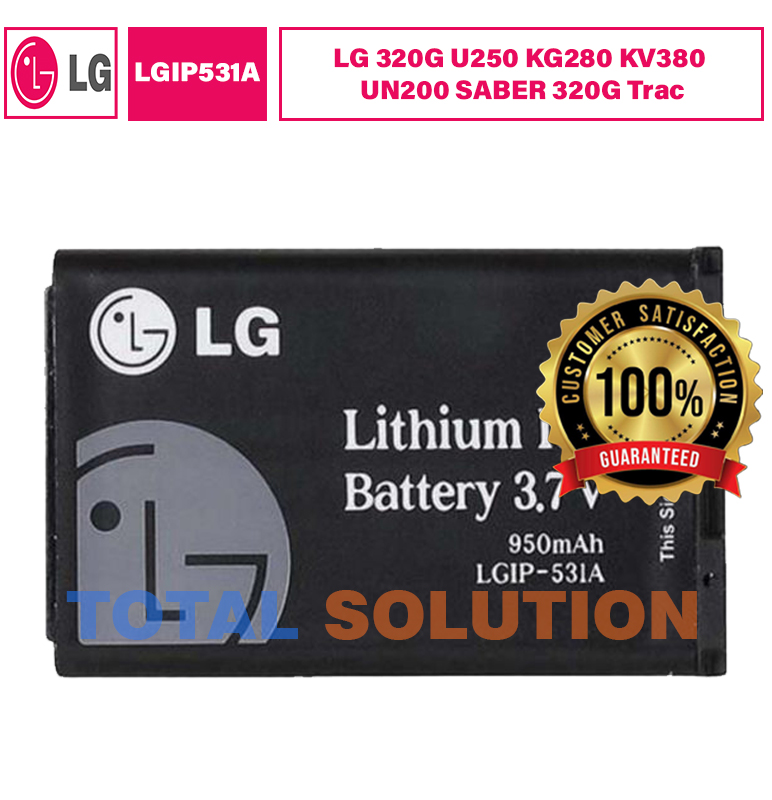 ORIGINAL LG LGIP-531A Battery FOR LG 320G U250 KG280 KV380 UN200 SABER 320G Trac