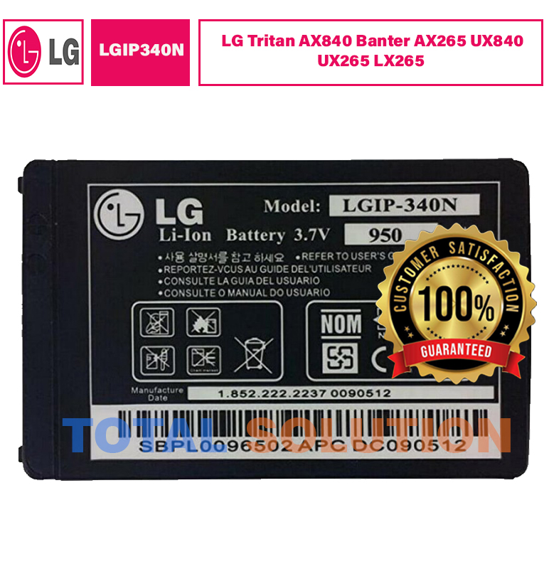 ORIGINAL LGIP-340N BATTERY For LG Tritan AX840 Banter AX265 UX840 UX265 LX265