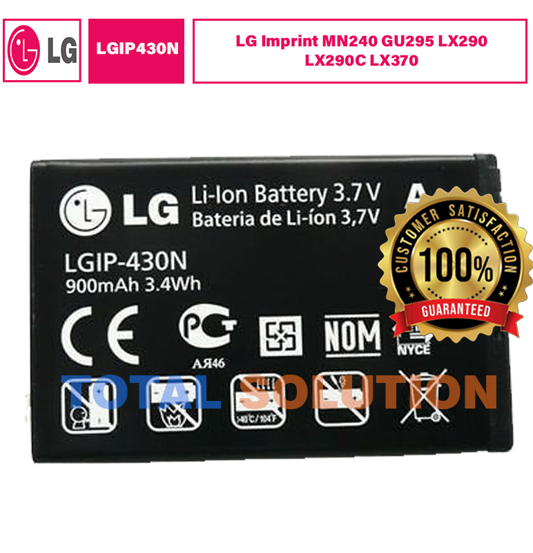 ORIGINAL LGIP-430N BATTERY For LG Imprint MN240 GU295 LX290 LX290C LX370 900mAh