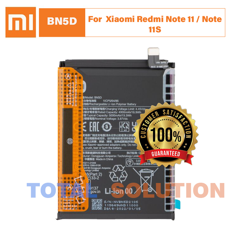 100% Original Brand New Xiaomi Redmi Note 11 / Note 11S Battery BN5D - 5000mAh