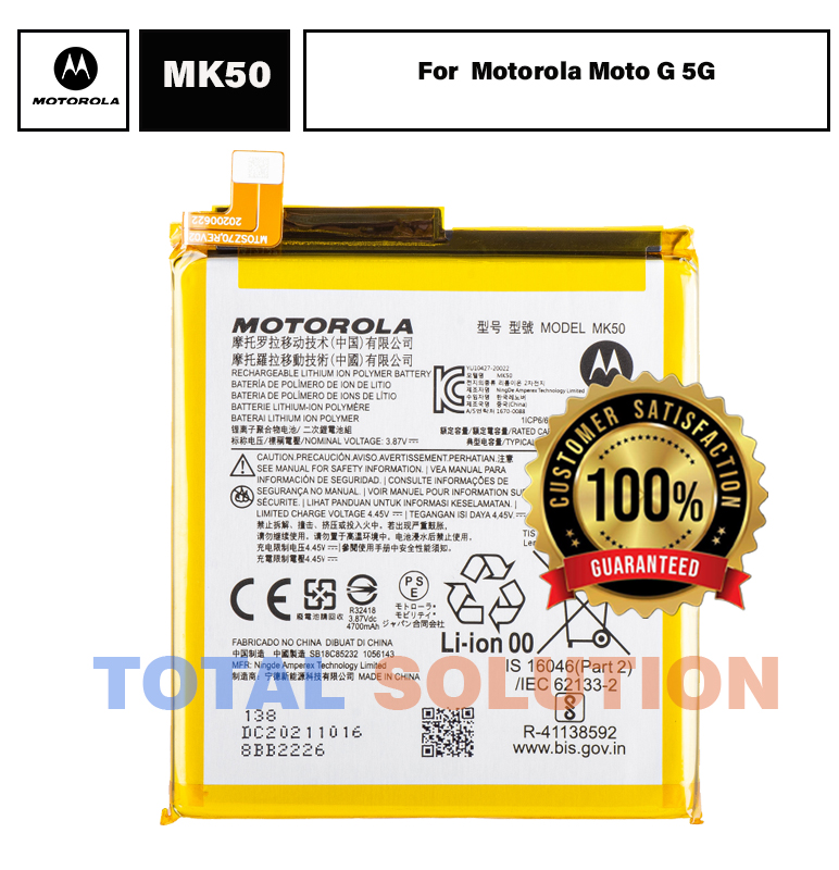 100% Original Brand New Motorola Mk50 Battery For Motorola Moto G 5G XT2113 XT2113-3 Mobile 5000mAh 6 months warranty