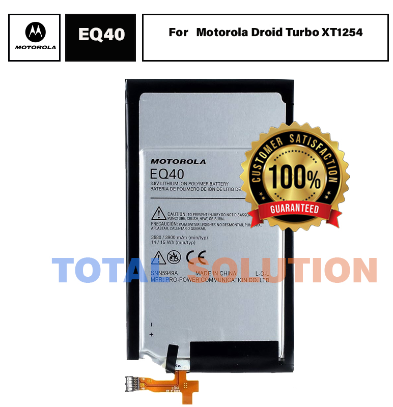 ORIGINAL EQ40 BATTERY FOR Motorola Droid Turbo XT1254 With 3900mAh